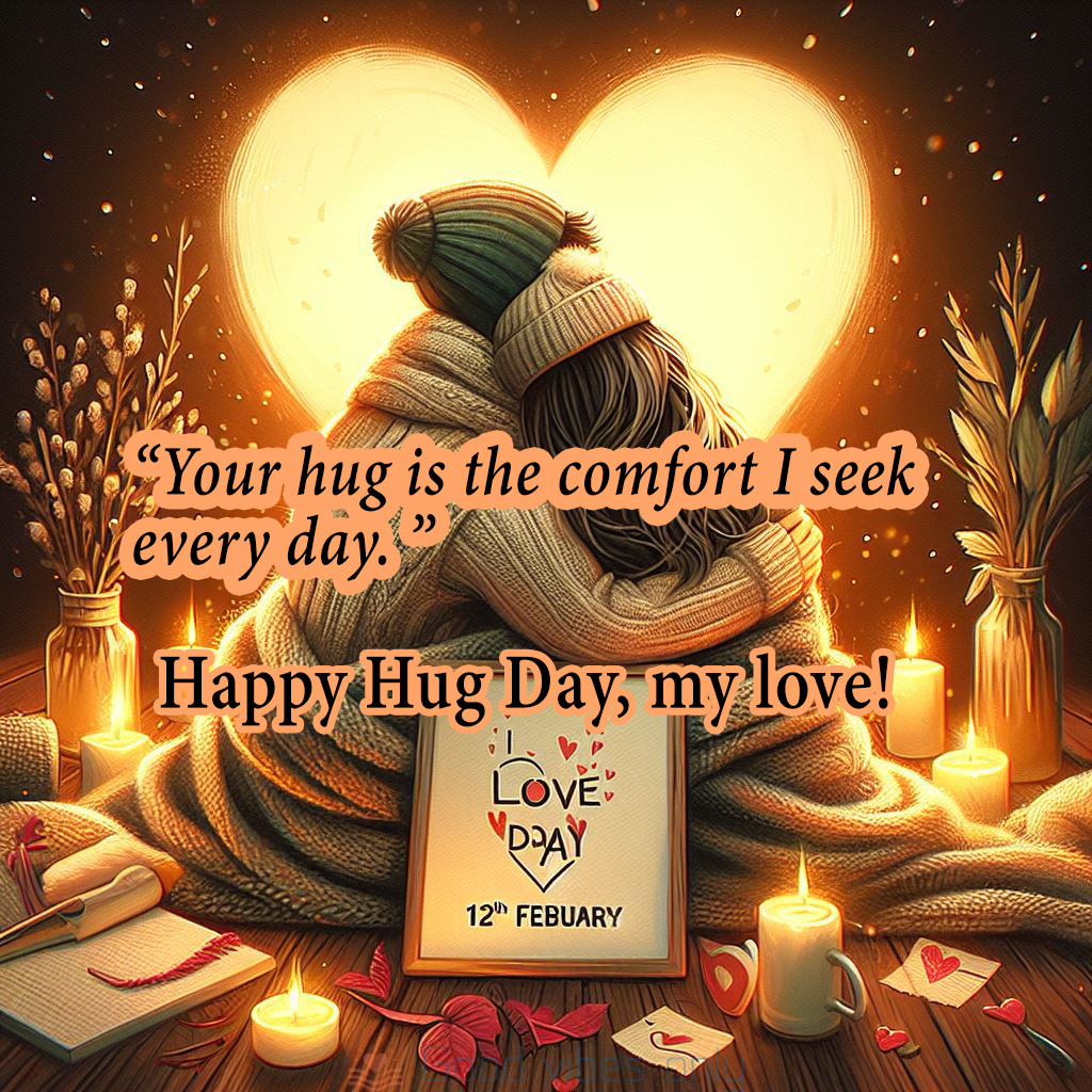 Happy Hug Day my love Good Vibes Only