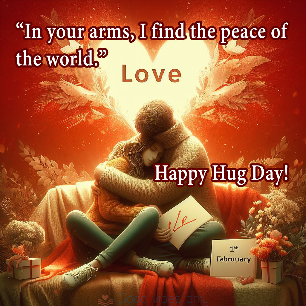 Happy Hug Day Good Vibes Only