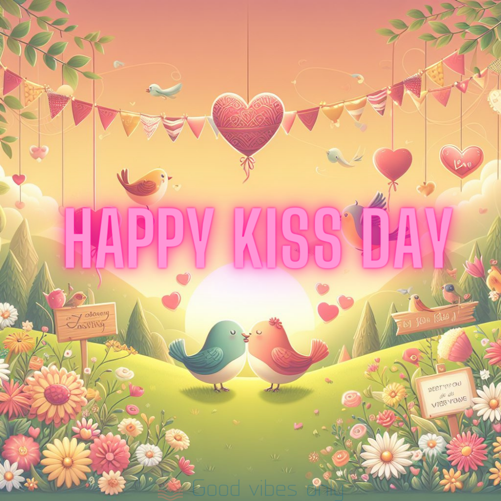 Happy Kiss Day Good Vibes Only