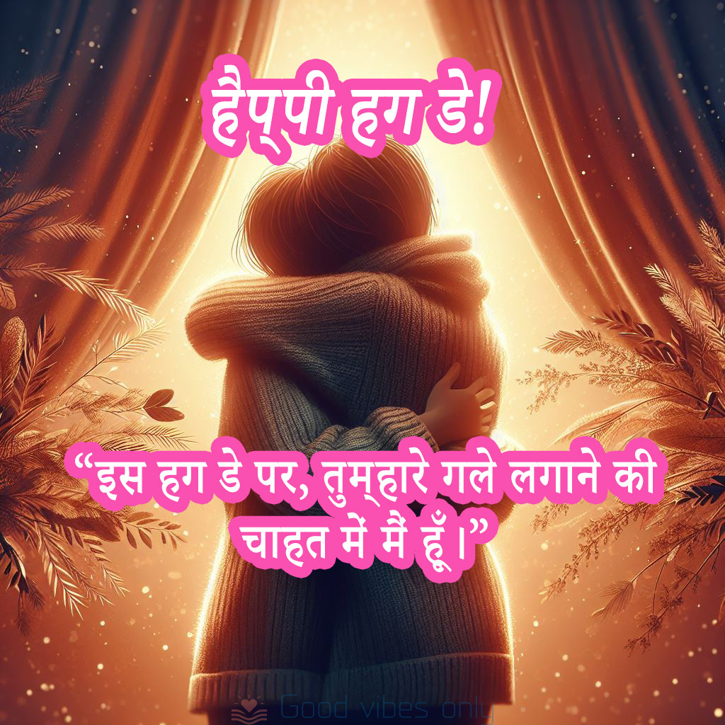 इस हग डे पर तुम्हारे गले लगाने की चाहत में मैं हूँ Good Vibes Only