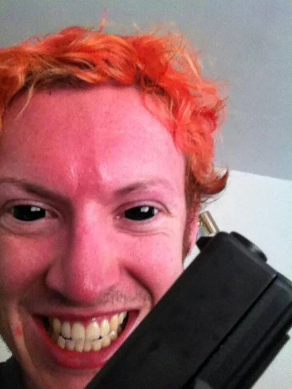 james holmes with black eyes Good Vibes Only