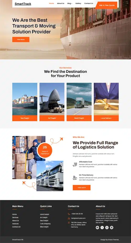 SmartTrack free shipment wordpress theme Good Vibes Only