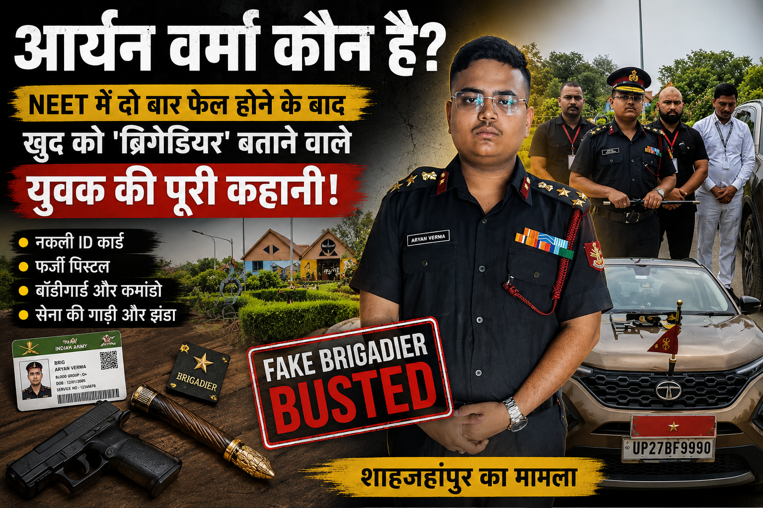 आर्यन वर्मा कौन है? NEET में दो बार फेल होने के बाद खुद को ‘ब्रिगेडियर’ बताने वाले युवक की पूरी कहानी