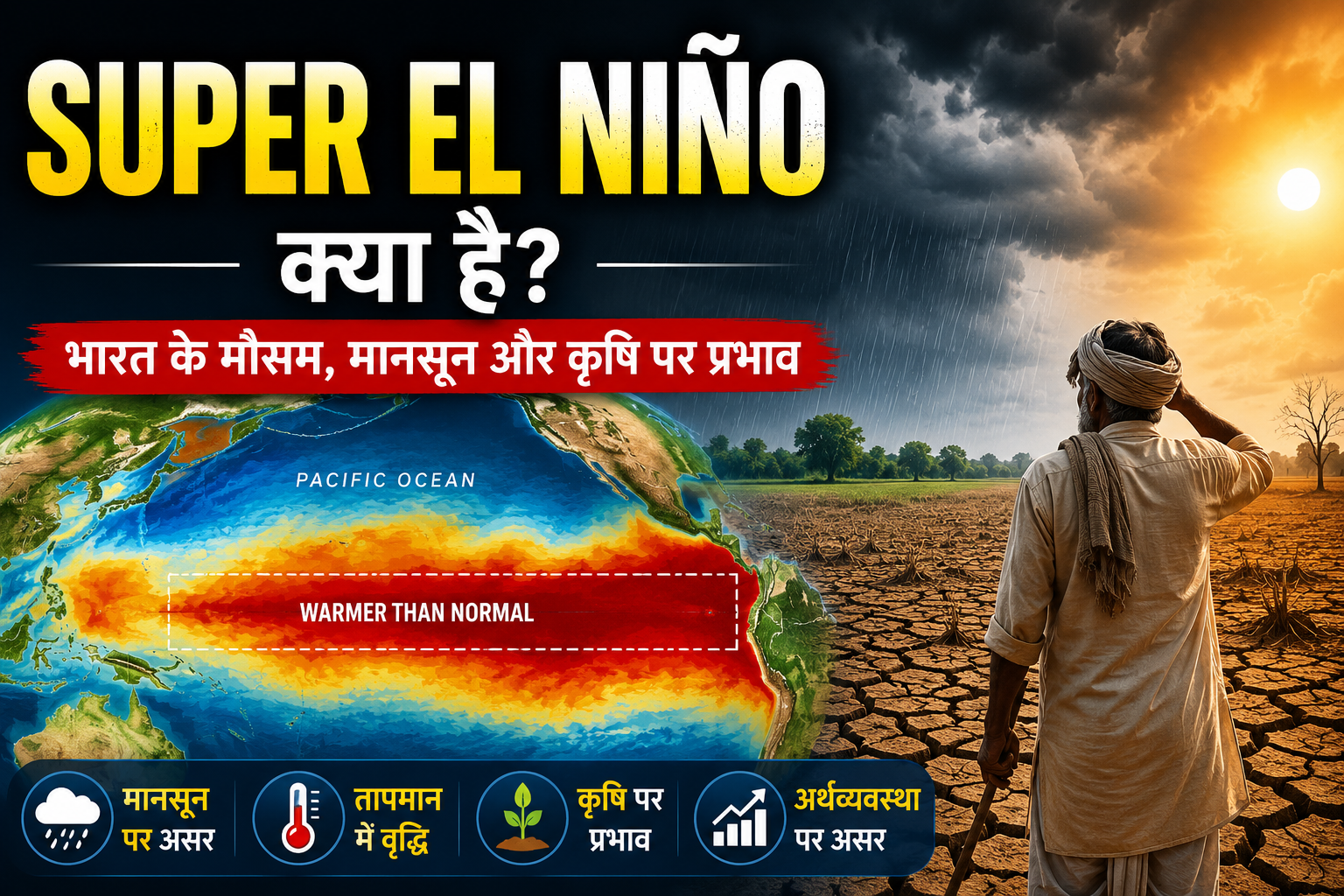 Super El Niño क्या है? भारत के मौसम और Monsoon पर इसका क्या असर पड़ सकता है